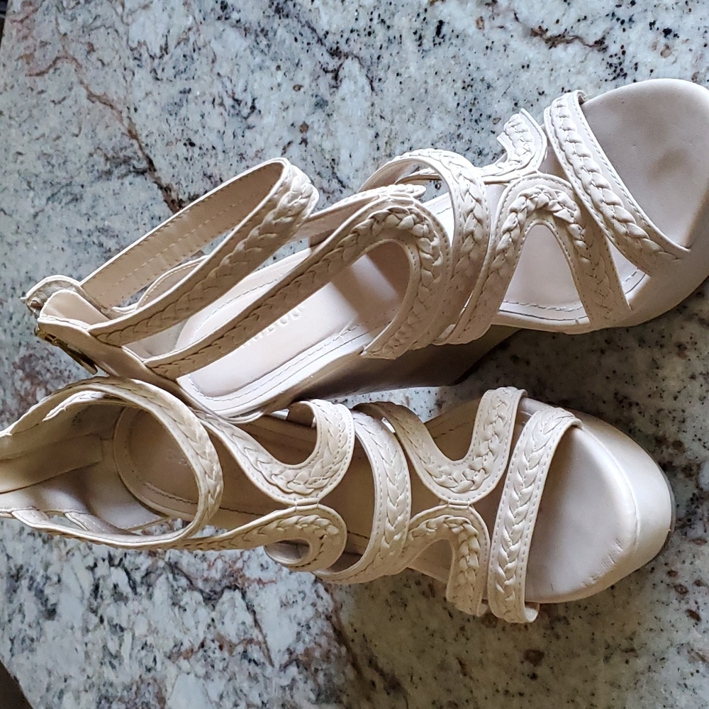 Bamboo platform heels